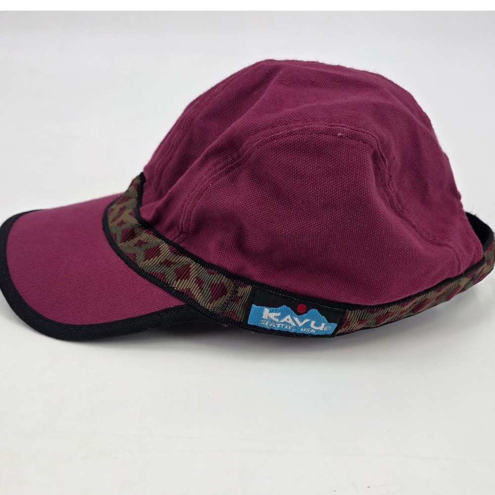 VINTAGE KAVU CANVAS PANEL HAT SIZE LARGE AZTEC STRAP BACK  USA HIKING OUTDOORS